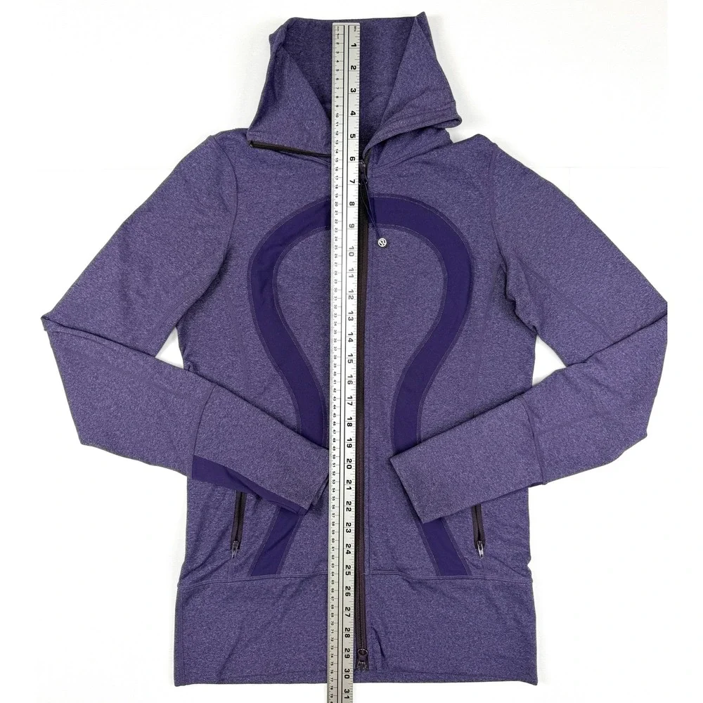 Lululemon Stride Jacket Heather Persian Purple Size 6 Full Zip Hoodie #1690